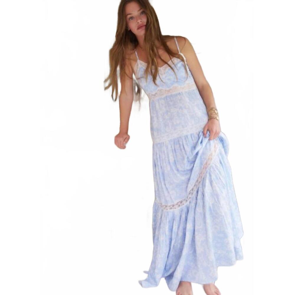 NEW LOVESHACKFANCY espa dress in blue cove - Picture 2 of 3